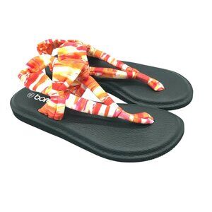 Boree Womens Sandals Sling Cushioned Fabric Thong Orange Size 235 US 6.5